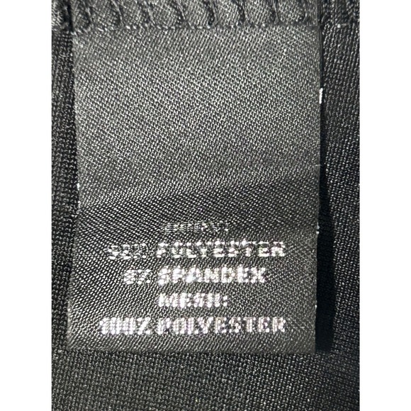 Slim Factor by Investments Womens 2X Black Velvet Mesh Sleeve Blouse New - Picture 5 of 7